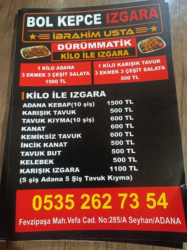 Bol kepce ızgara