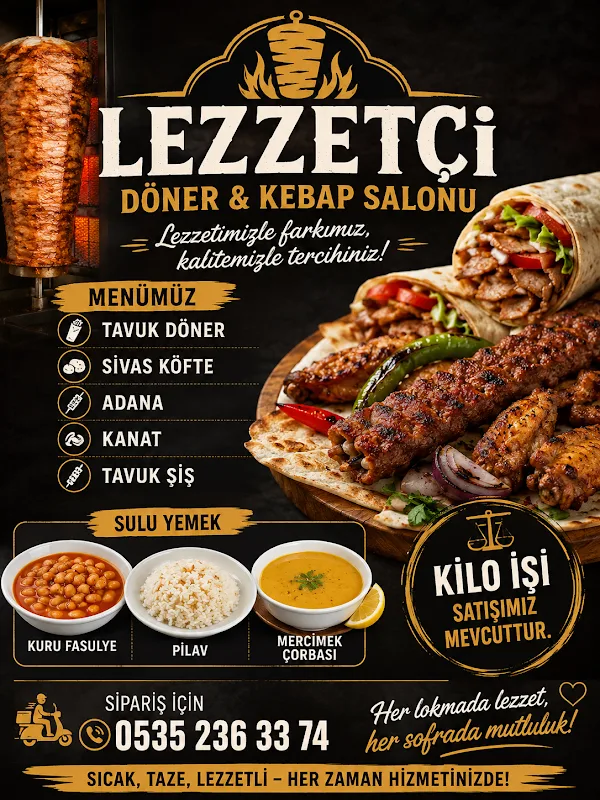 Lezzetçi döner ve kebap salonu