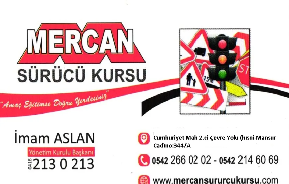 MERCAN SÜRÜCÜ KURSU ADIYAMAN